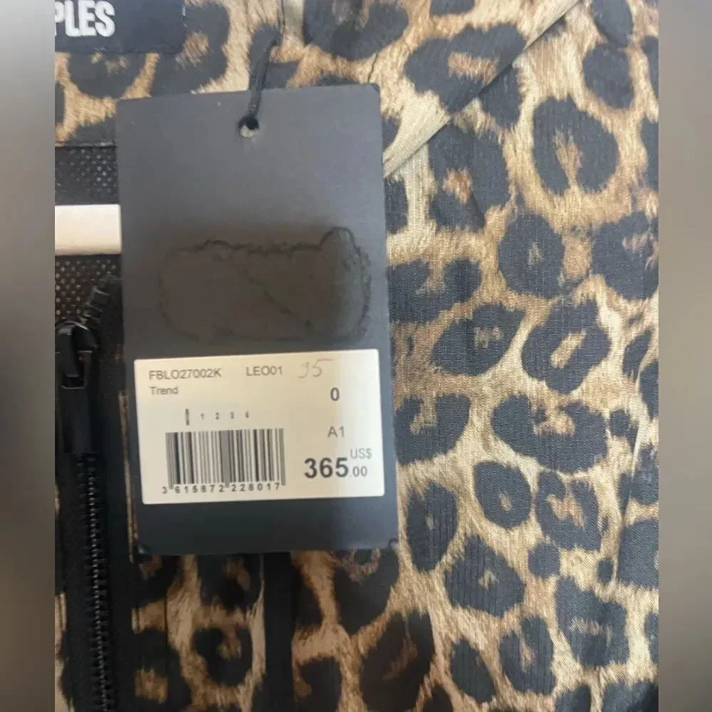 $365 The Kooples Animal Printed Hooded Windbreaker Jacket NWT